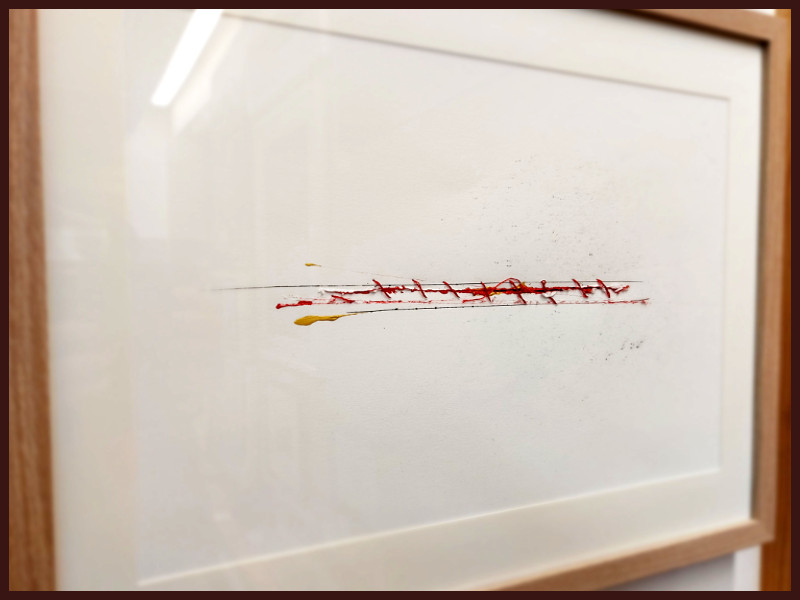 Stitches II by Ian Lewis, Drawing at Koru Art Gallery, New Plymouth, NZ